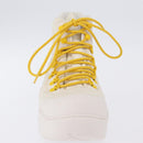 BOTTEGA VENETA Paddle Bomber Boule Shoes Nylon 36 Ivory Auth 203702M-13