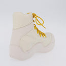 BOTTEGA VENETA Paddle Bomber Boule Shoes Nylon 36 Ivory Auth 203702M-25