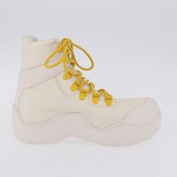 BOTTEGA VENETA Paddle Bomber Boule Shoes Nylon 36 Ivory Auth 203702M