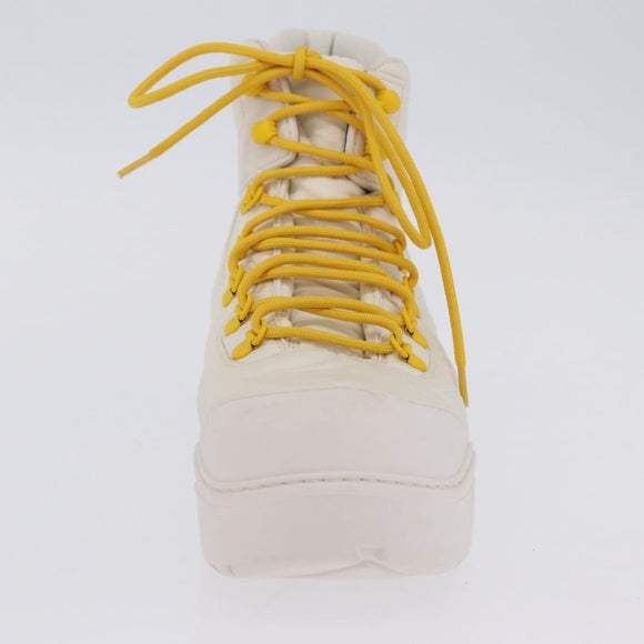 BOTTEGA VENETA Paddle Bomber Boule Shoes Nylon 36 Ivory Auth 203702M