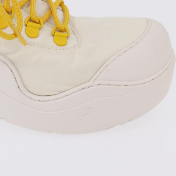 BOTTEGA VENETA Paddle Bomber Boule Shoes Nylon 36 Ivory Auth 203702M