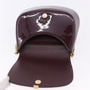 SAINT LAURENT Voltaire Shoulder Bag Patent Leather Bordeaux Gold Auth 203703SAV-15