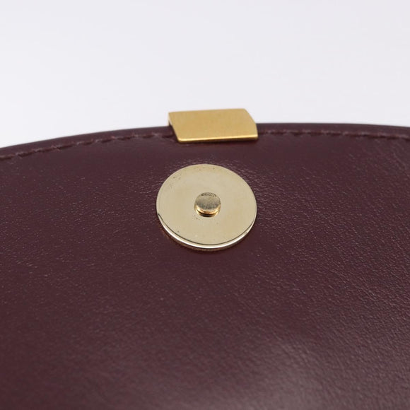 SAINT LAURENT Voltaire Shoulder Bag Patent Leather Bordeaux Gold Auth 203703SAV