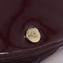 SAINT LAURENT Voltaire Shoulder Bag Patent Leather Bordeaux Gold Auth 203703SAV-17