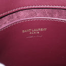 SAINT LAURENT Voltaire Shoulder Bag Patent Leather Bordeaux Gold Auth 203703SAV-18