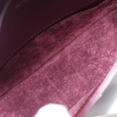 SAINT LAURENT Voltaire Shoulder Bag Patent Leather Bordeaux Gold Auth 203703SAV-19
