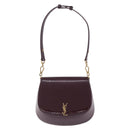 SAINT LAURENT Voltaire Shoulder Bag Patent Leather Bordeaux Gold Auth 203703SAV-2