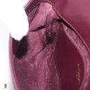 SAINT LAURENT Voltaire Shoulder Bag Patent Leather Bordeaux Gold Auth 203703SAV-21
