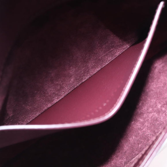 SAINT LAURENT Voltaire Shoulder Bag Patent Leather Bordeaux Gold Auth 203703SAV