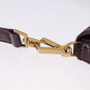 SAINT LAURENT Voltaire Shoulder Bag Patent Leather Bordeaux Gold Auth 203703SAV-25