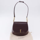 SAINT LAURENT Voltaire Shoulder Bag Patent Leather Bordeaux Gold Auth 203703SAV-27
