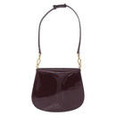 SAINT LAURENT Voltaire Shoulder Bag Patent Leather Bordeaux Gold Auth 203703SAV-3