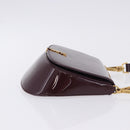 SAINT LAURENT Voltaire Shoulder Bag Patent Leather Bordeaux Gold Auth 203703SAV-4