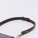 SAINT LAURENT Voltaire Shoulder Bag Patent Leather Bordeaux Gold Auth 203703SAV-8