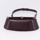 SAINT LAURENT Voltaire Shoulder Bag Patent Leather Bordeaux Gold Auth 203703SAV-9