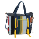 LOEWE Tote Bag Wool 2way Blue Silver Auth 203705M-1