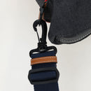 LOEWE Tote Bag Wool 2way Blue Silver Auth 203705M-9