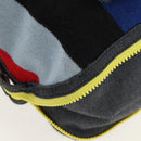 LOEWE Tote Bag Wool 2way Blue Silver Auth 203705M-16