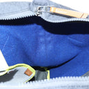 LOEWE Tote Bag Wool 2way Blue Silver Auth 203705M-27