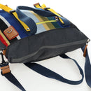 LOEWE Tote Bag Wool 2way Blue Silver Auth 203705M-6