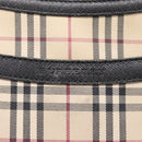 BURBERRY Nova Check Shoulder Bag Canvas Beige Silver Auth 203707-15
