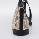 BURBERRY Nova Check Shoulder Bag Canvas Beige Silver Auth 203707-4