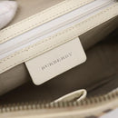 BURBERRY Nova Check Shoulder Bag Canvas Beige Silver Auth 203708-16