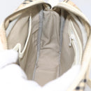 BURBERRY Nova Check Shoulder Bag Canvas Beige Silver Auth 203708-19