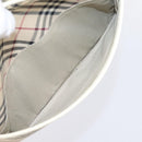 BURBERRY Nova Check Shoulder Bag Canvas Beige Silver Auth 203708-23