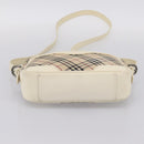 BURBERRY Nova Check Shoulder Bag Canvas Beige Silver Auth 203708-9