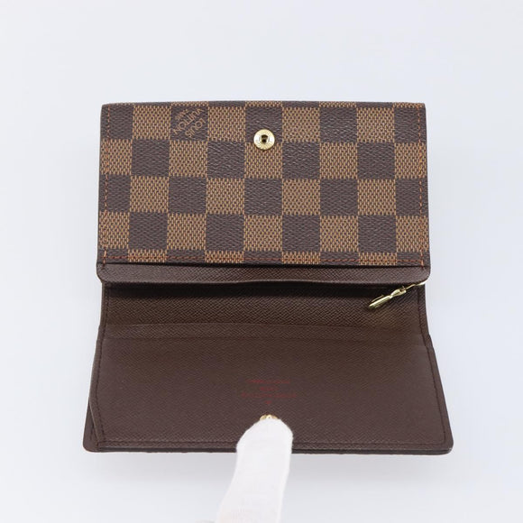 LOUIS VUITTON Porte Monnaie Billets Tresor Wallet N61730 LV Auth 203710V
