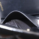CHANEL Matelasse Compact Wallet Patent Leather Black Gold CC Auth 203711M-18