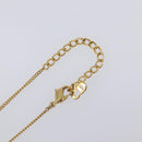 Christian Dior Necklace Metal Gold Tone Auth 203714-13