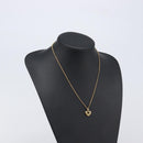 Christian Dior Necklace Metal Gold Tone Auth 203714-14