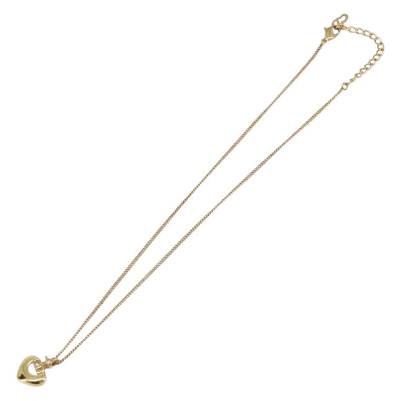 Christian Dior Necklace Metal Gold Tone Auth 203714