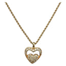 Christian Dior Necklace Metal Gold Tone Auth 203715-1
