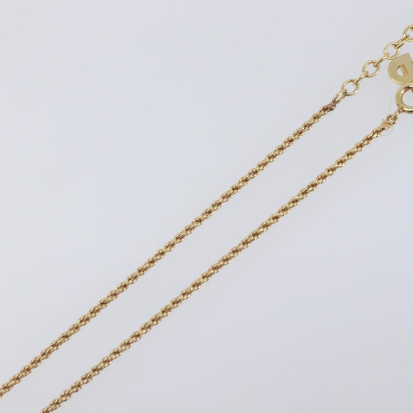 Christian Dior Necklace Metal Gold Tone Auth 203715