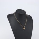 Christian Dior Necklace Metal Gold Tone Auth 203715-14