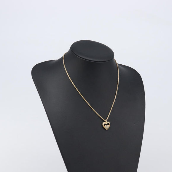 Christian Dior Necklace Metal Gold Tone Auth 203715
