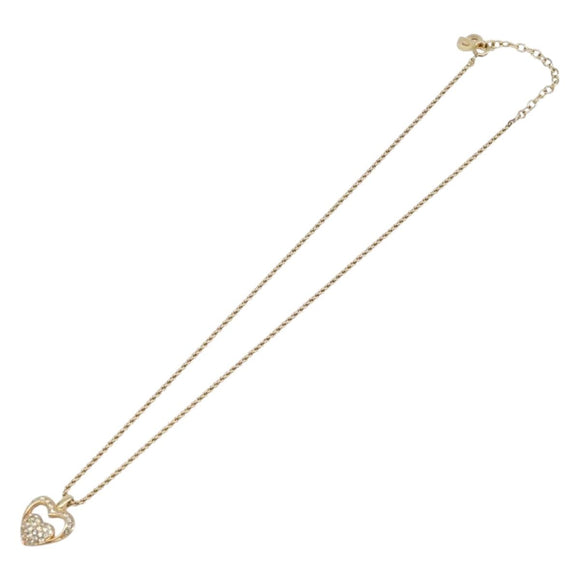 Christian Dior Necklace Metal Gold Tone Auth 203715