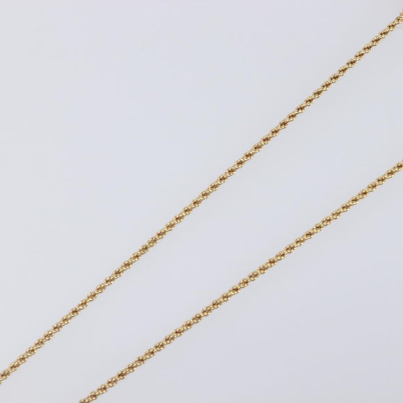 Christian Dior Necklace Metal Gold Tone Auth 203715
