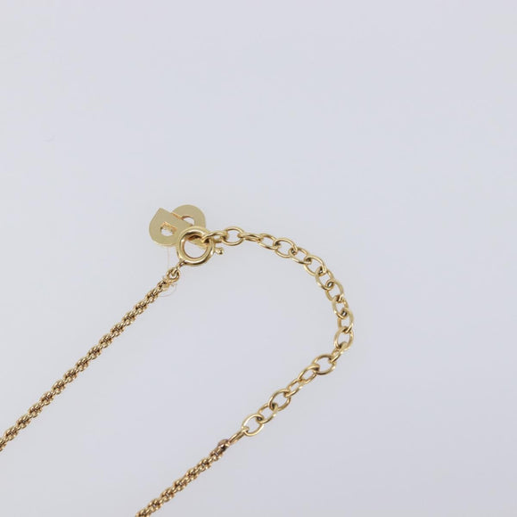 Christian Dior Necklace Metal Gold Tone Auth 203715