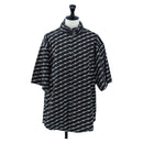 BALENCIAGA Short Sleeve Shirt Cotton 39 Black Auth 203728M-1