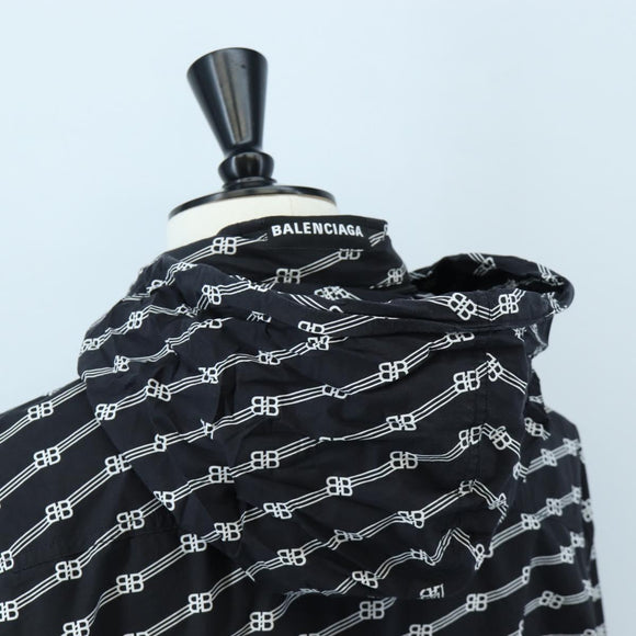 BALENCIAGA Short Sleeve Shirt Cotton 39 Black Auth 203728M