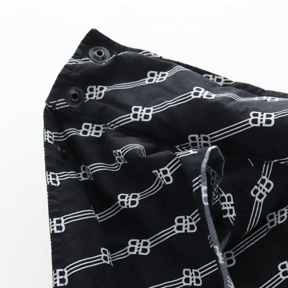 BALENCIAGA Short Sleeve Shirt Cotton 39 Black Auth 203728M