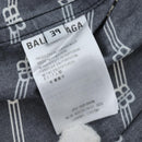 BALENCIAGA Short Sleeve Shirt Cotton 39 Black Auth 203728M-19