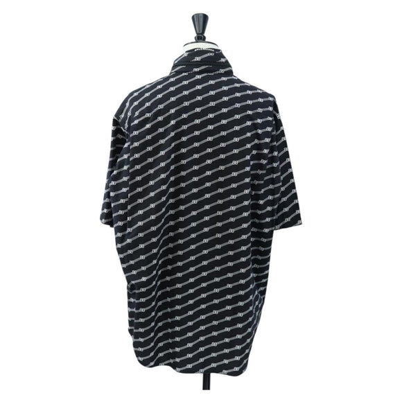 BALENCIAGA Short Sleeve Shirt Cotton 39 Black Auth 203728M