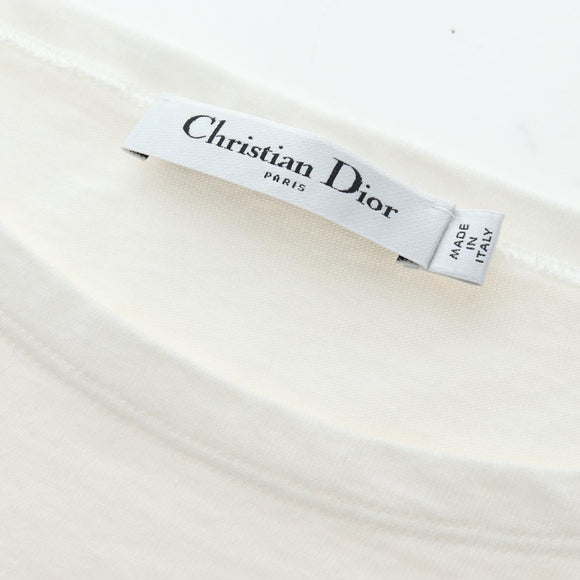 Christian Dior Short Sleeved T Shirt Cotton XS White Auth 203729M