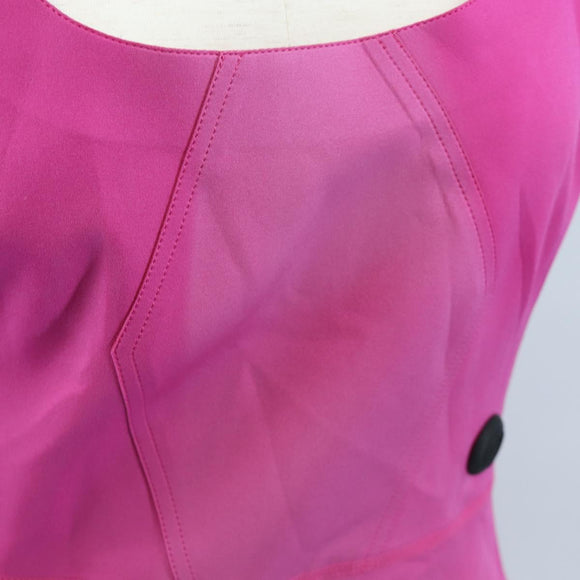 LOUIS VUITTON Tank Dress One Piece Dress Shirt Nylon 38 Pink LV Auth 203730M