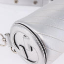 GUCCI Blondy Shoulder Bag Leather Silver 760170 Auth 203732M-14